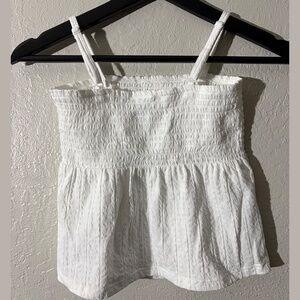 Old Navy Smocked Jacquard-Knit Cami Top for Girls - White - S (6-7 years)